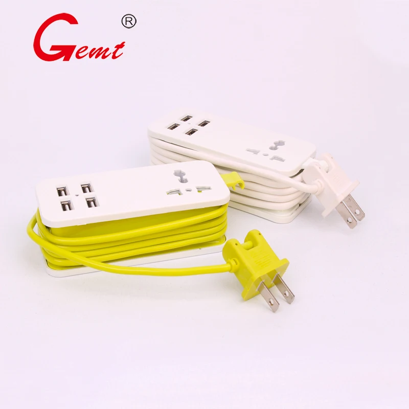 Сетевой блок питания несколько Штепсельных Разъемов США 4 usb порта для мобильных