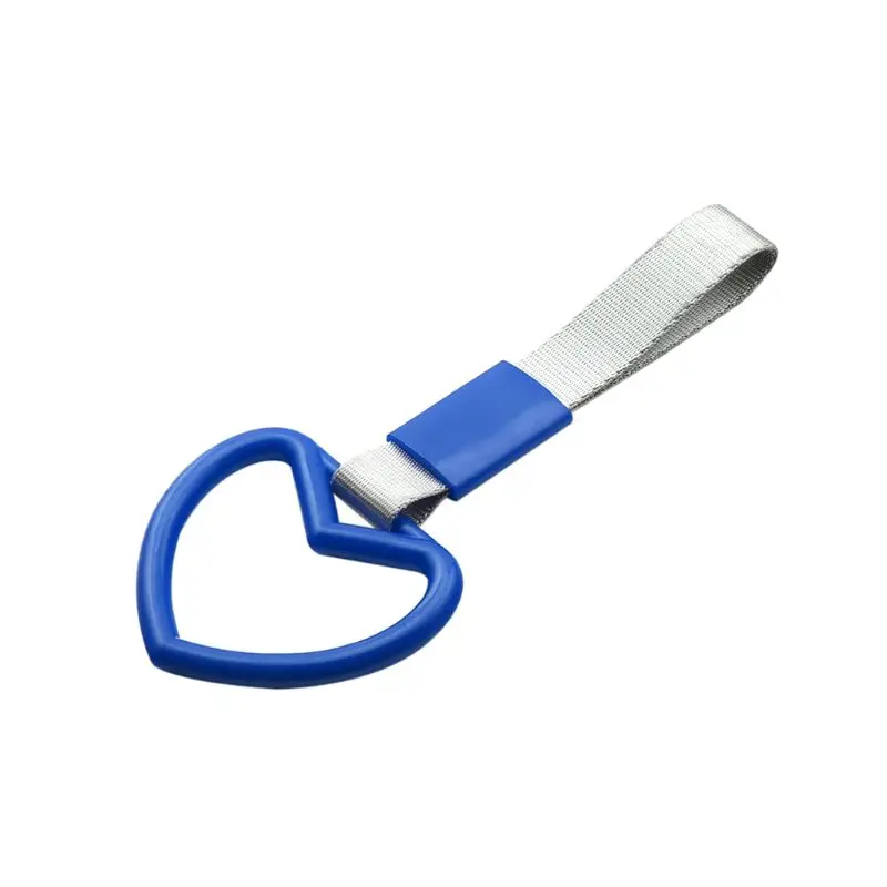 Car Accessories Ring Heart JDM Train Bus Handle Hand Strap Charm Strap Ring - Цвет: Синий