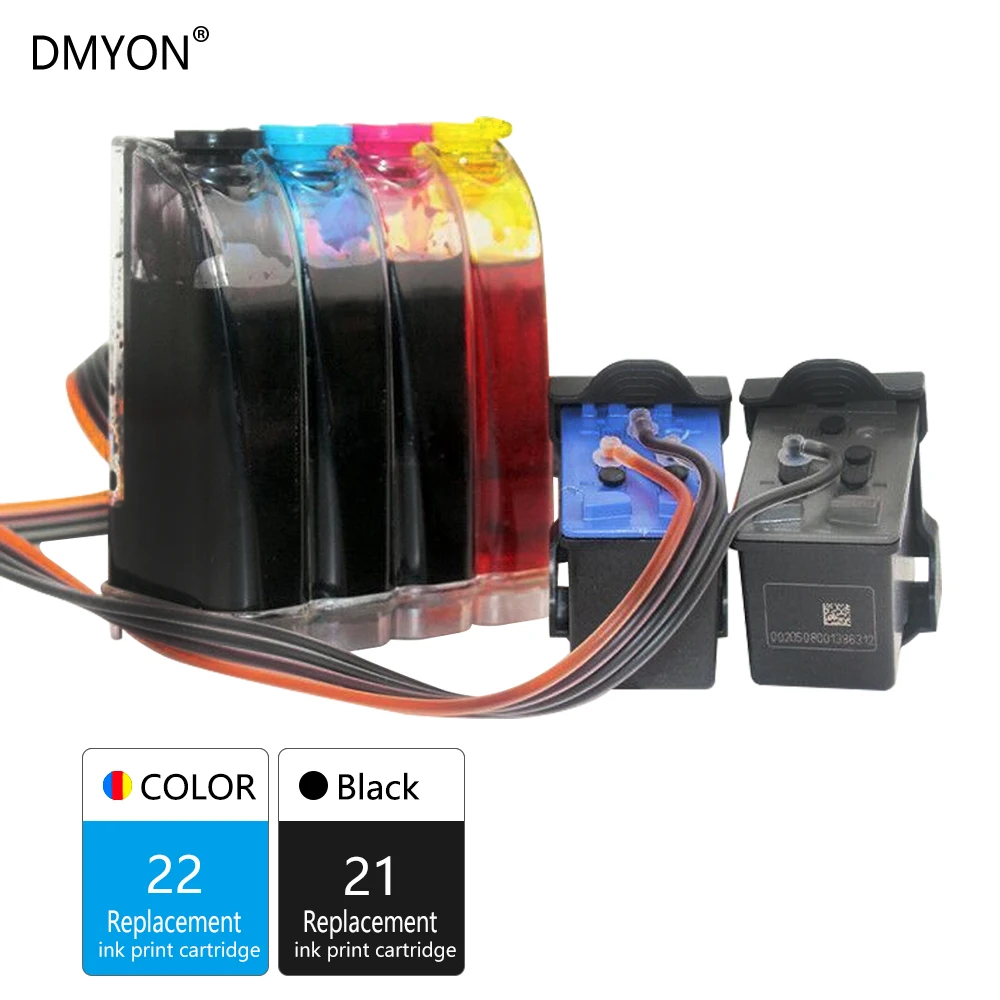 DMYON 21 22 XL чернила совместимый для струйного принтера Hp 21 22 с чернилами Hp Deskjet F2180 F2200 F2280 F4180 F300 F380 380 D2300 D2345 принтер