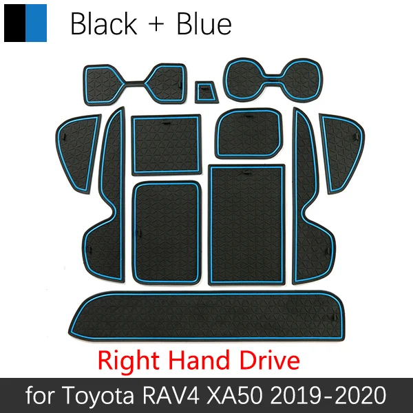 Blue RHD Противоскользящий резиновый коврик для Toyota RAV4 XA50 RAV 4 50 MK5 аксессуары для автомобиля наклейки коврик для телефона тойота рав 4 - Название цвета: Blue RHD