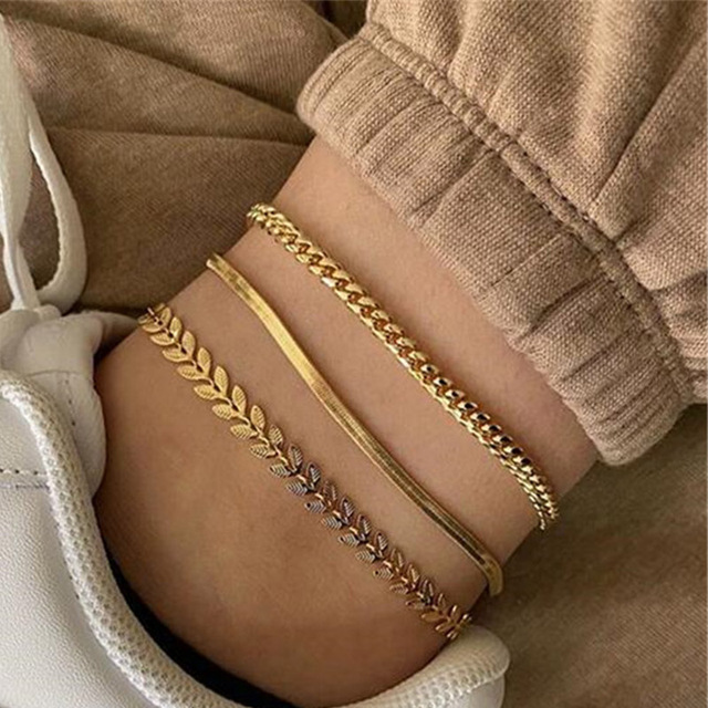 Bohemian Gold Color Chain Anklets For Women Girls Fashion Butterfly Leg Foot Anklet Bracelet 2021 Summer Beach Jewelry