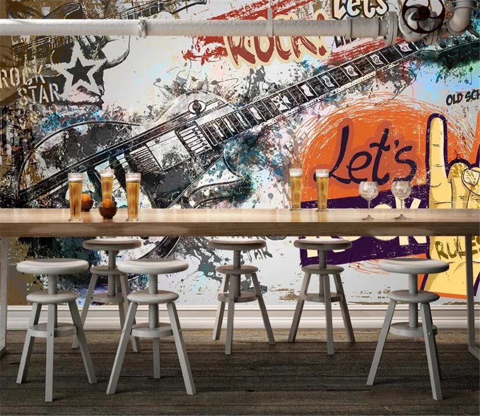 保証書付 Wall Brick Guitar Music Rock Retro Wallpaper 特別価格3d 海外からの人気商品を直輸入 Murals 好評販売中 Ktv Cafe Restaurant インテリア雑貨 Knowledge21 Com
