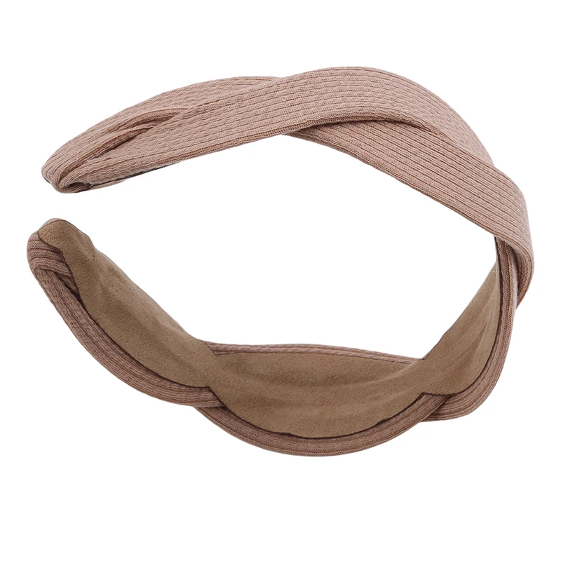 beige Модный головной убор, разноцветные волосы, украшения, аксессуары, новинка весны, модный широкий крест, повязка на голову для женщин, подарки - Цвет: beige