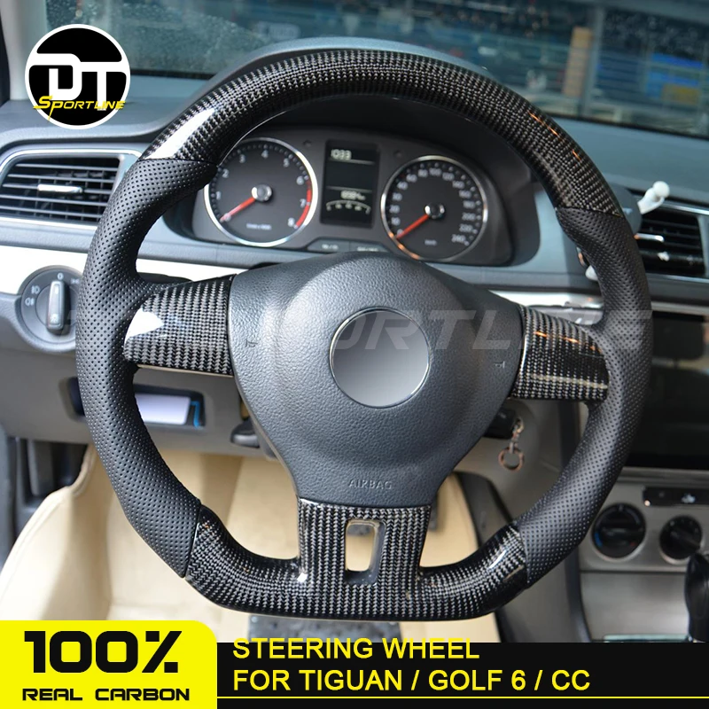 Углеродное рулевое колесо под заказ для VW Golf 6 GTI GTD R MK6 Jetta GLI Scirocco GTS 2,0 T 2008-2013 колеса