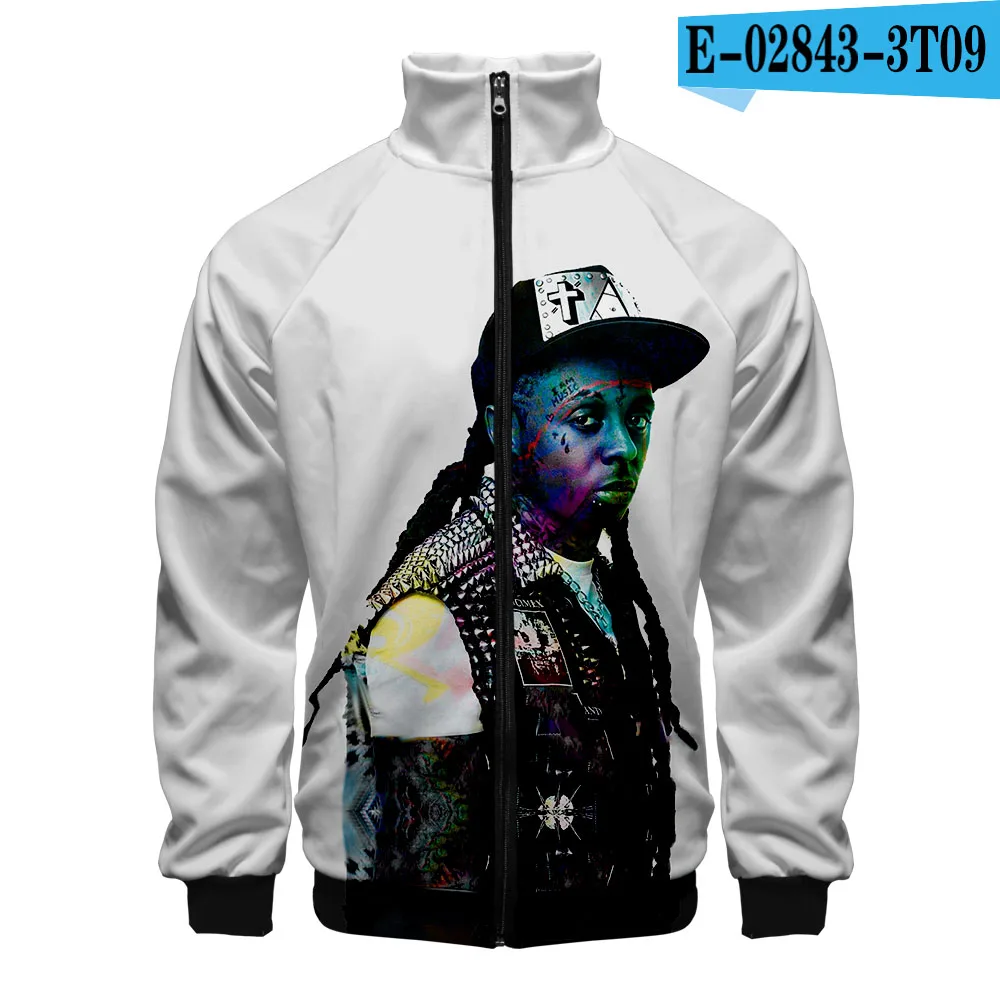 Pictured Стиль Lil Wayne 3D печать женская и мужская повседневная одежда горячая распродажа тонкий теплый и удобный весенний воротник на молнии - Цвет: Pictured