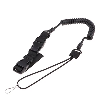 

Outdoor Retractable Spring Lanyard Anti-lost Safety Rope Keychain with Buckle