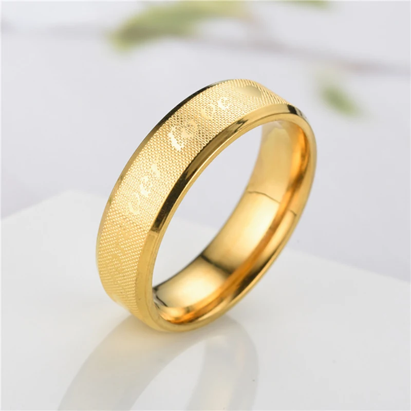 MIXMAX 20pcs silver gold rings couple forever love men women wedding ring 6mm for lover polished jewelry wholesale lots bulk
