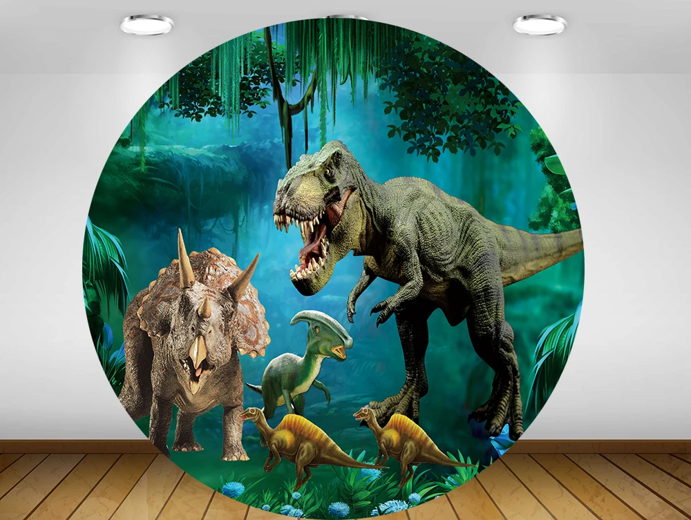 Painel de Festa em Tecido - Jurassic World Rex Dinossauro - Via