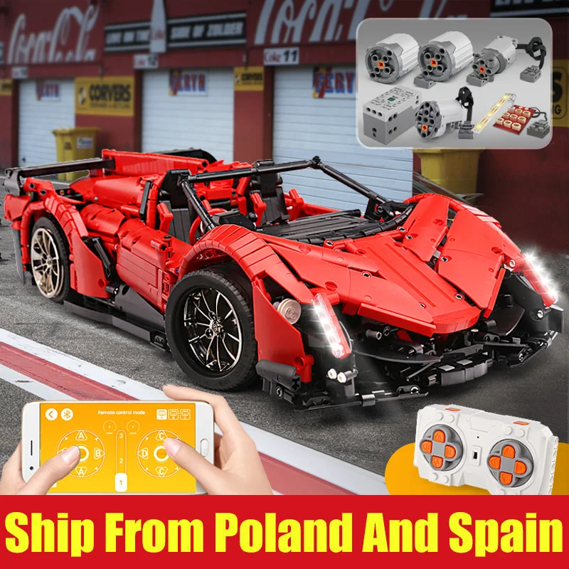 Yeshin 20091 The Technic MOC-10559 Veneno Roadster с функцией двигателя приложение RC автомобильный набор строительных блоков Кирпичи детская машинка Модель игрушки