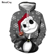 Новинка, Мужская толстовка, Кошмар перед Рождеством, Джек Скеллингтон, 3d толстовки, толстовка, зимняя, Рождество, Хэллоуин, уличная одежда, топы