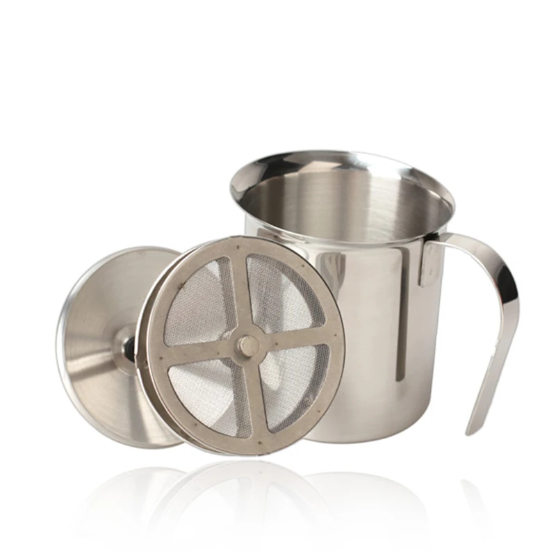 800 мл из нержавеющей стали вспениватель молока с двойной сеткой молочных кувшин