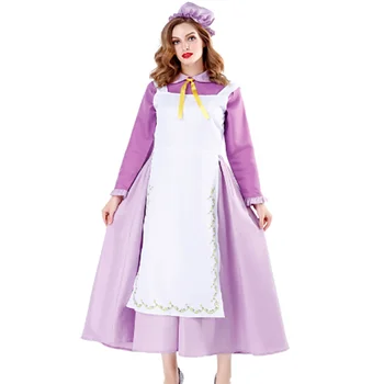 

2019coscos Halloween Lady Princess Dress Cosplay Tea Castle Lady Purple Dress Lolita Princess Dress Performance Stage Dress