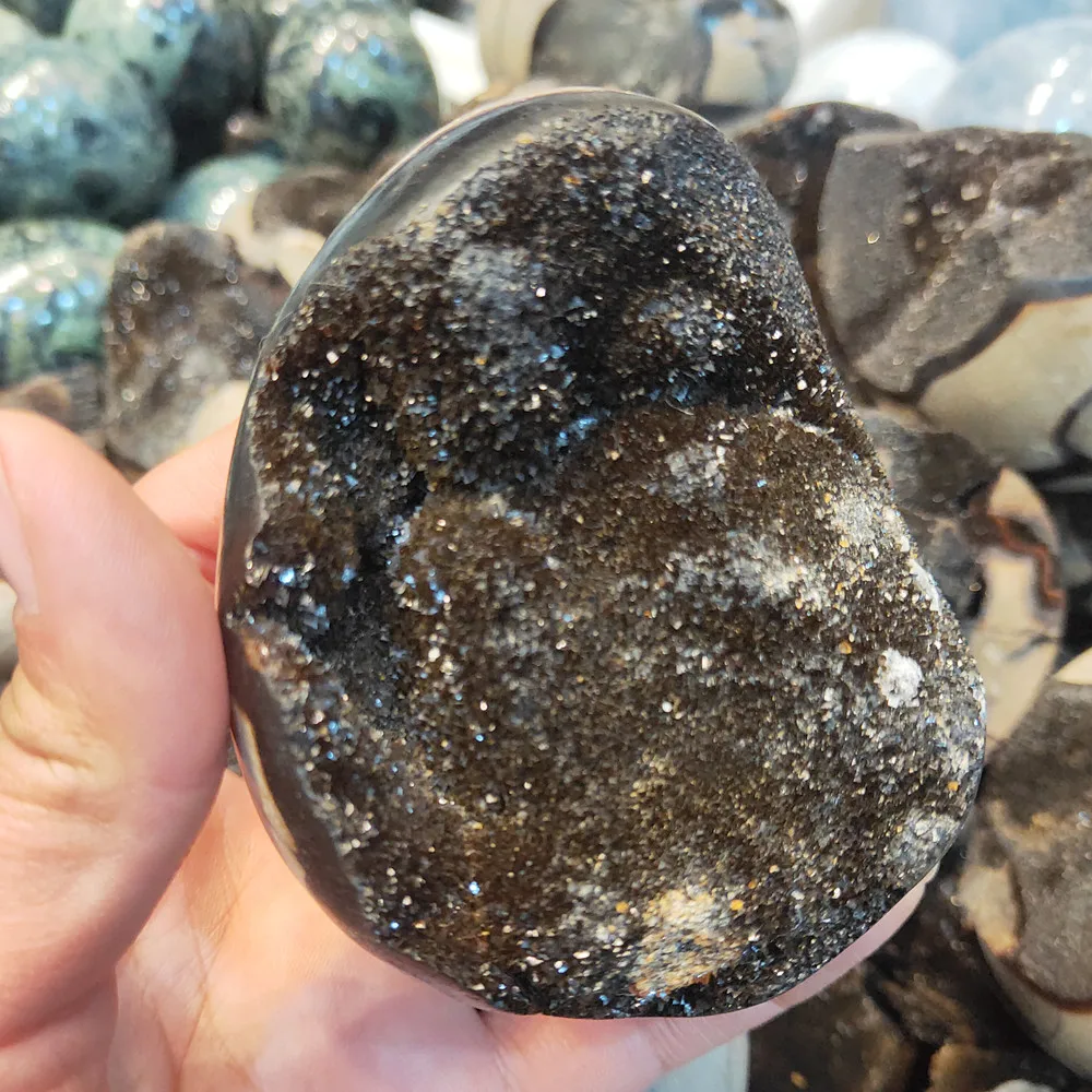 Wholesale natural septarium crystal egg geode septarian quartz stone geode Crystals Healing Chakra home decoration 5