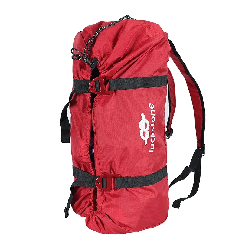 Веревка для скалолазания, сумка для альпинизма, снаряжение, рюкзак, скалолазания, сумка для снаряжения для альпинизма, пешего туризма, сумка для хранения с плечевыми ремнями - Цвет: Red