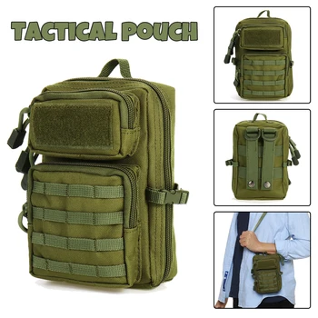 

Universal Tactical Pouch Bag Holster Military Molle Hip Waist Belt Bag Zipper Wallet Pouch Purse Phone Case Camping Hiking Bags