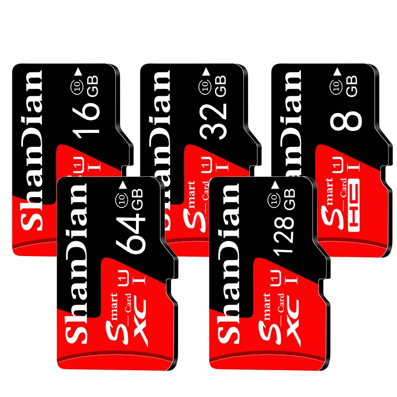 SHANDIAN карты памяти 4 ГБ 8 16 32 64 Micro sd TF карта SD ручка с бесплатным адаптером для