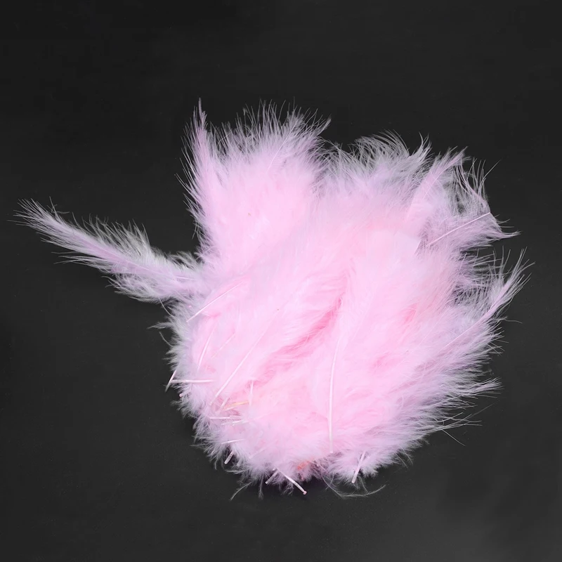 200Pcs Fluffy Marabou Feathers Party Wedding Trim Trimming Decor DIY 8-15 Cm Lake- 100Pcs Blue& 100Pcs Pink