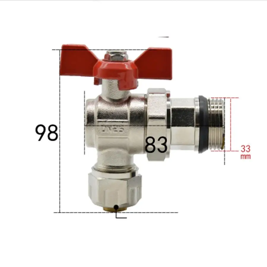 DN25 G 1 &quotBSPP Мужской посадка 16/20 мм ID/OD PEX труба Никель никелированная латунь