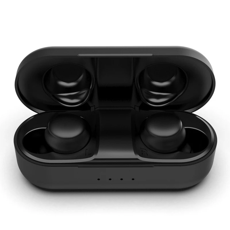 Черный TWS Bluetooth 5,0 бинауральные стерео наушники с сенсорным управлением беспроводные наушники-вкладыши водонепроницаемый сабвуфер Спортивная музыкальная телефонная гарнитура - Цвет: Черный
