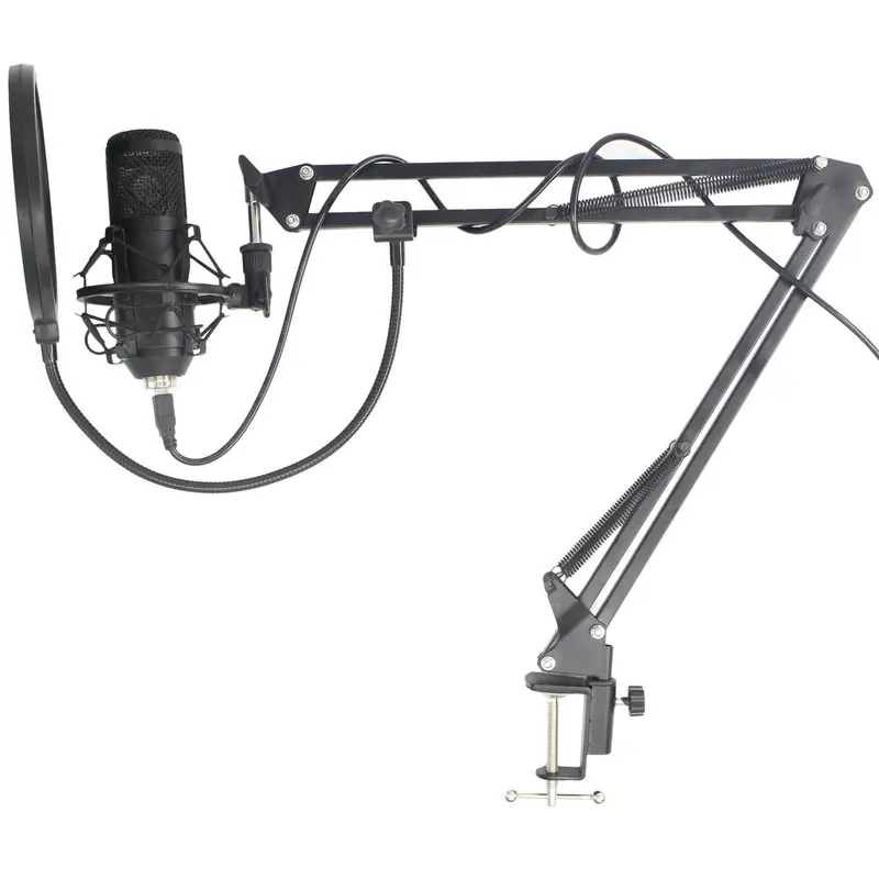 USB конденсаторный микрофон Регулируемый складной микрофон t Studio Microfone PC компьютерный микрофон для игр Youtube запись PK BM 800 - Цвет: Full Black Model 3