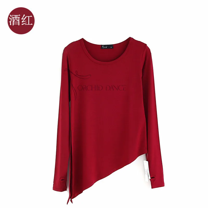 burgundy Дешевые многоцветные топы для танцев для взрослых - Цвет: burgundy