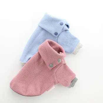 

New Autumn Pet Dog Fashion Outfit Clothes for Dogs Bichon Clothes Button Lapel Dog Sweater Pullovers Chihuahua Puppy Coat Poodle