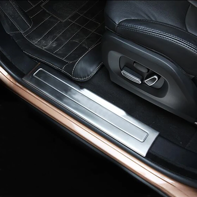 Для Range Rover Evoque 2012- внутренняя пороговая пластина порога двери без крышки лампы Отделка 304 аксессуары из нержавеющей стали