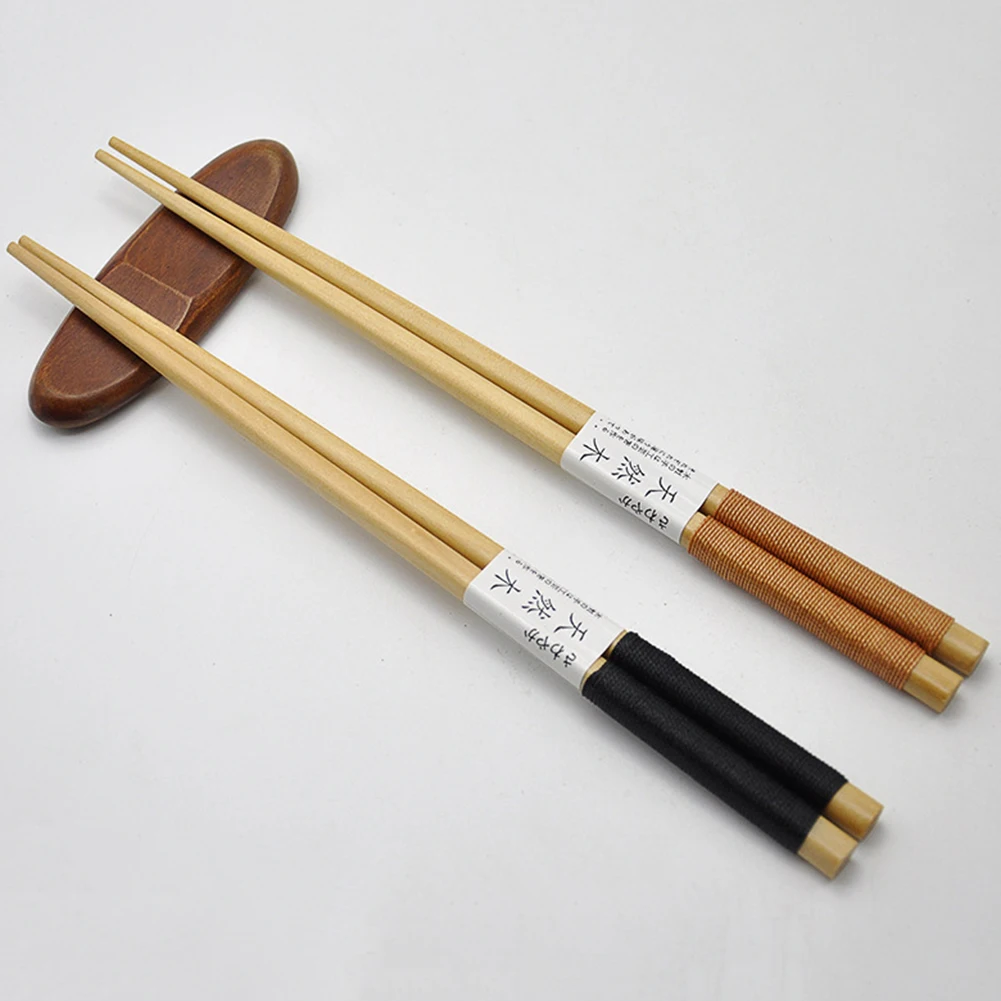 Natural Wooden Chopsticks Value Gift Retro Household Tableware Chinese Long Portable Sushi good hardness | Дом и сад