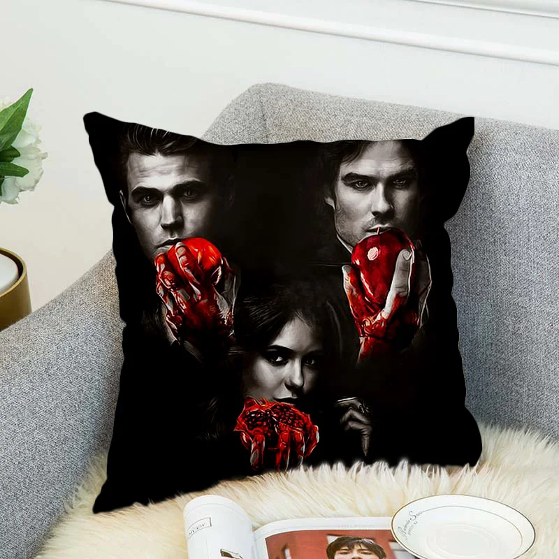 

the Vampire Diaries Pillow Case Polyester Decorative Pillowcases Throw Pillow Cover style-6