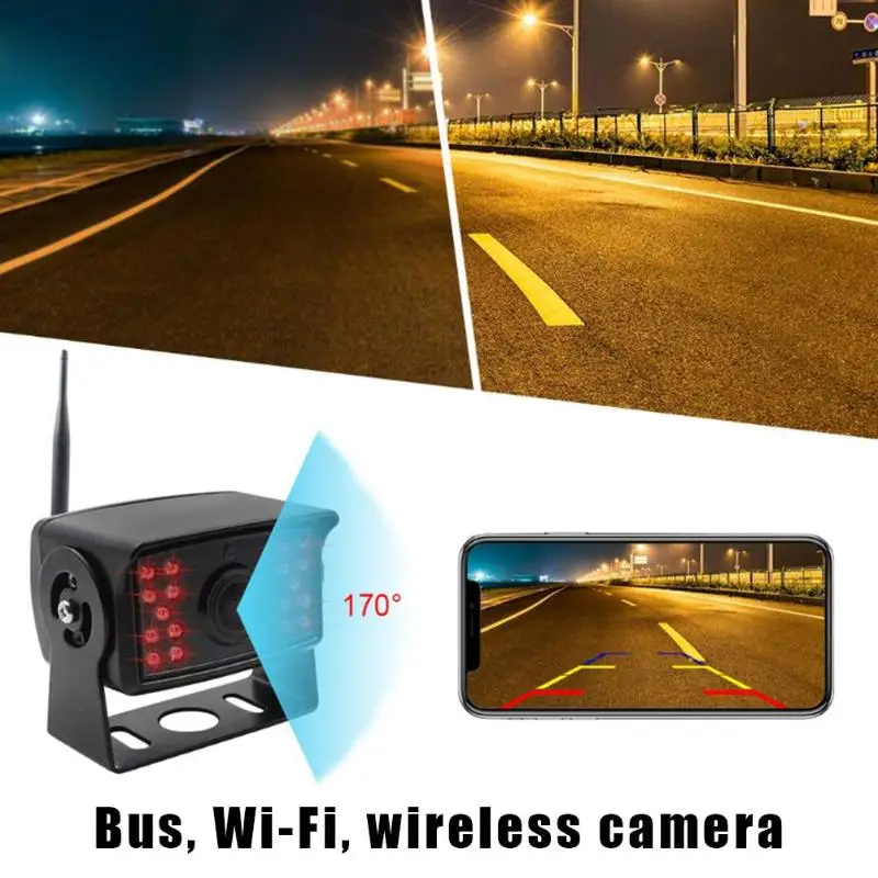 Грузовик Автобус WiFi камера заднего вида IP68 Водонепроницаемая камера ночного видения резервного копирования
