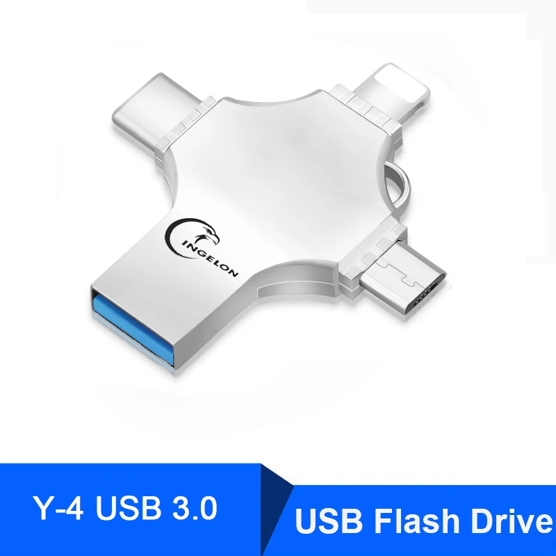 ФЛЕШКА дизайн INGELON 4 в 1 USB флэш-накопитель для iphone USB 3,0 128 Гб карта памяти OTG накопитель 16 ГБ 32 ГБ 64 Гб USB Personalizzata мини флешки флешка гитара usb iphone - Цвет: Y04 USB3.0 Standard