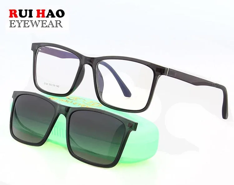 Rui Hao Eyewear Фирменная оправа для очков и поляризованных солнцезащитных очков ретро оправа прямоугольного дизайна 2126