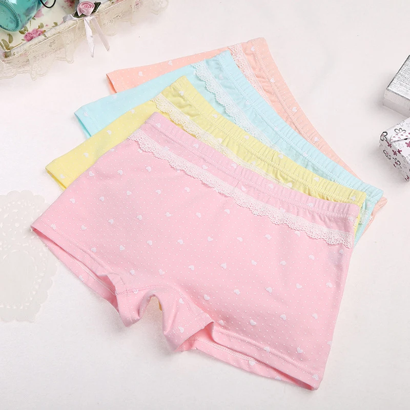 Bentain-5-13-Years-Girls-Print-Underwear-Set-Soft-Cotton-Panties-Lot-Solid-Kids-Lace-Intimates