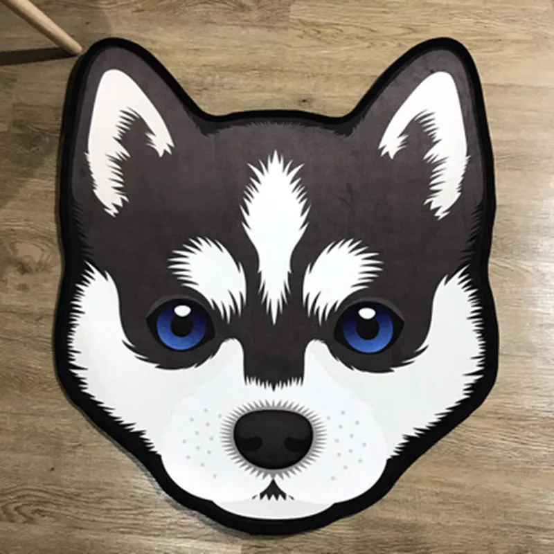 Имитация домашних собак головные портреты короткий плюшевый коврик Сибирский хаски вельш корги висячие стул подушка коврик для домашних животных X2374