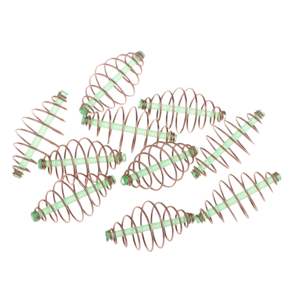 10pcs Metal Fishing Feeders Bait Thrower Fishing Lead Sinker