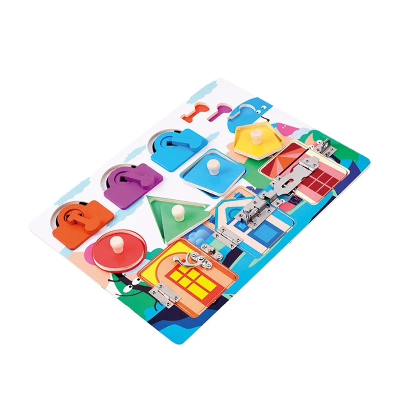 40JC Montessori Improve Intelligence Locks&Latches Activity Board