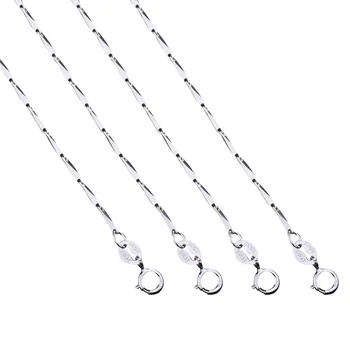 

Classical 40cm/45cm 925 Sterling Silver Necklace For Women Men Water Wave Chain Snake Bone/O-shaped/Box Chain Fine Jewelry Gifts