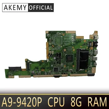شراءX505BA اللوحة الأم ل ASUS K505B A580B X505BP اللوحة المحمول X505BA اللوحة اختبار موافق A9-9420P وحدة المعالجة المركزية 8G RAM
