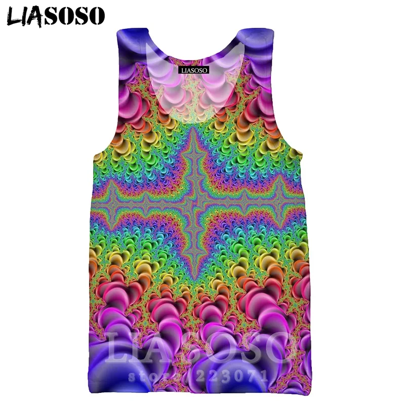 15 Psychedelic головокружение жилет LIASOSO для мужчин женщин толстовка 3D принт Мода O образным вырезом майка без рукавов хип хоп пуловер A328-07 - Цвет: 15