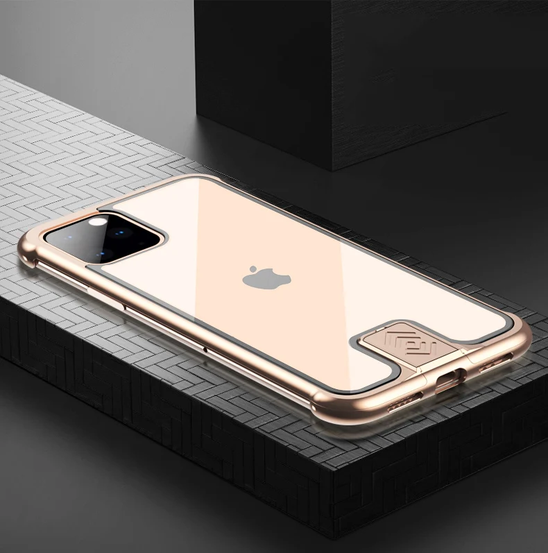 Безрамное алюминиевое чехол-бампер для телефона для iPhone 11 11 Pro MAX XS XR Coque очки с металлической оправой чехол для iPhone 8 7 Plus чехол