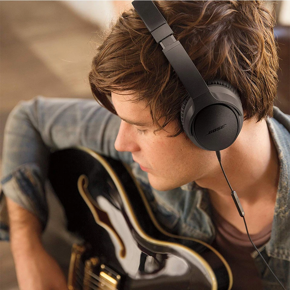 Bose SoundTrue Around ear Headphones II 3 5mm Wired Bass Headset Game Sport Earphone Inline Remote with Mic for IPod iPhone iPad