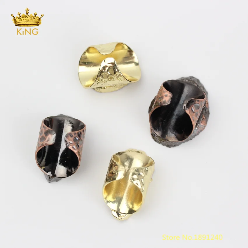 5 шт., натуральные Druzy, геодное состояние, мужские кольца, ювелирные изделия, сырье, друзы, камни, покрытые золотом/красной бронзой, медь, бохо, Druzy, кольцо для мужчин