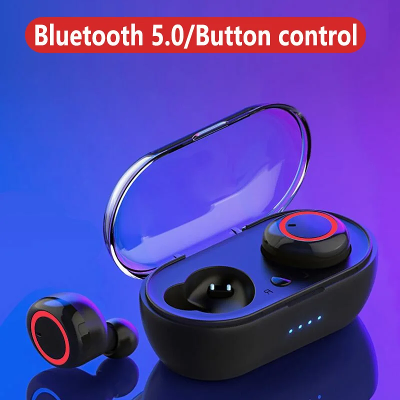 5.0 TWS Earphone Bluetooth Wireless Headphone Earbud Stereo Gaming Headset with A Charging Case Suitable for All Phones | Электроника