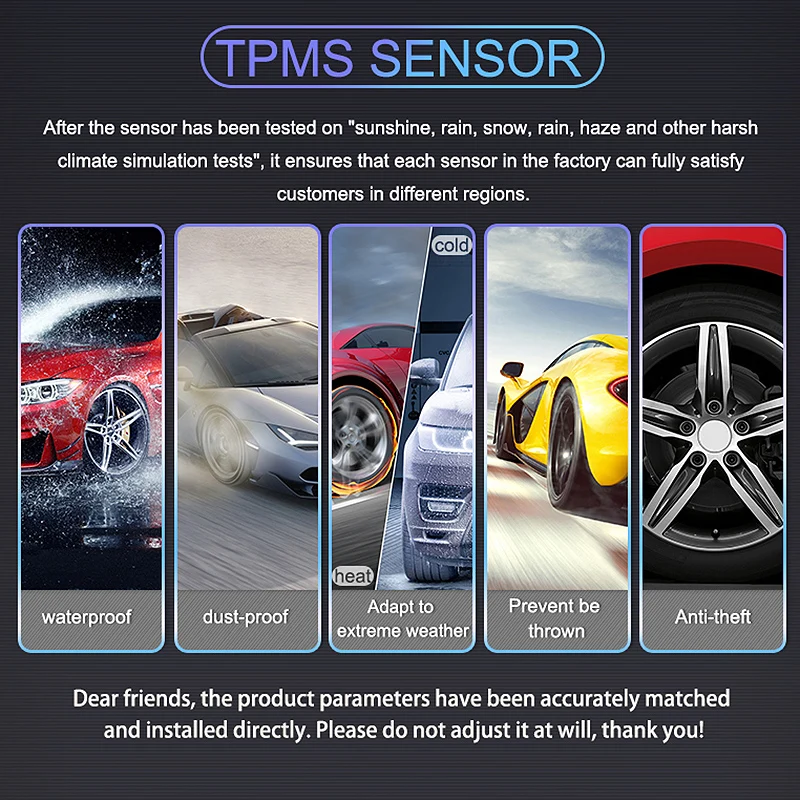 Новая D580C-TL система контроля давления в шинах TPMS и температуры с USB разъемом 4 внешних датчика