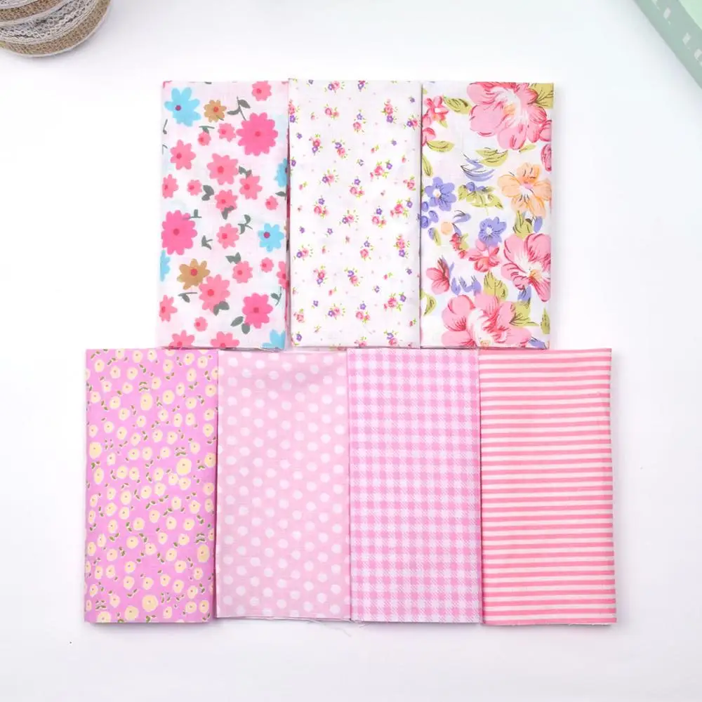 32 7pcs «Сделай сам» для детей 6/7 8 шт./лот 25x25 см, разные цвета, смешанный узор хлопок Pur-cut Лоскутная Ткань Набор для шитья квилтинга ремесла для ручной работы - Цвет: 32 7pcs