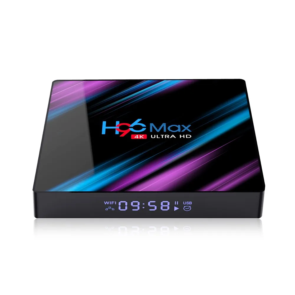 Домашний ТВ приставка H96 Max Android 9,0 Смарт медиаплеер 2 Гб 16 Гб беспроводной Wifi UHD 4K пульт дистанционного управления видео ТВ приставка