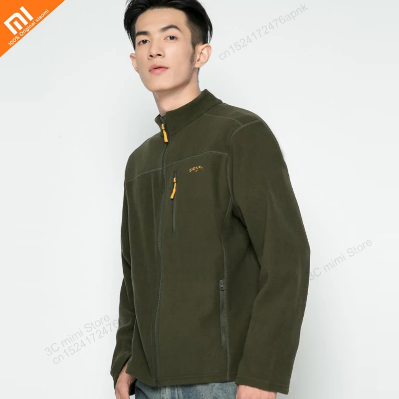 

Original xiaomi youpin men's water-proof warm breathable catching fleece 3 level waterproof plus velvet warm men's fluff coat