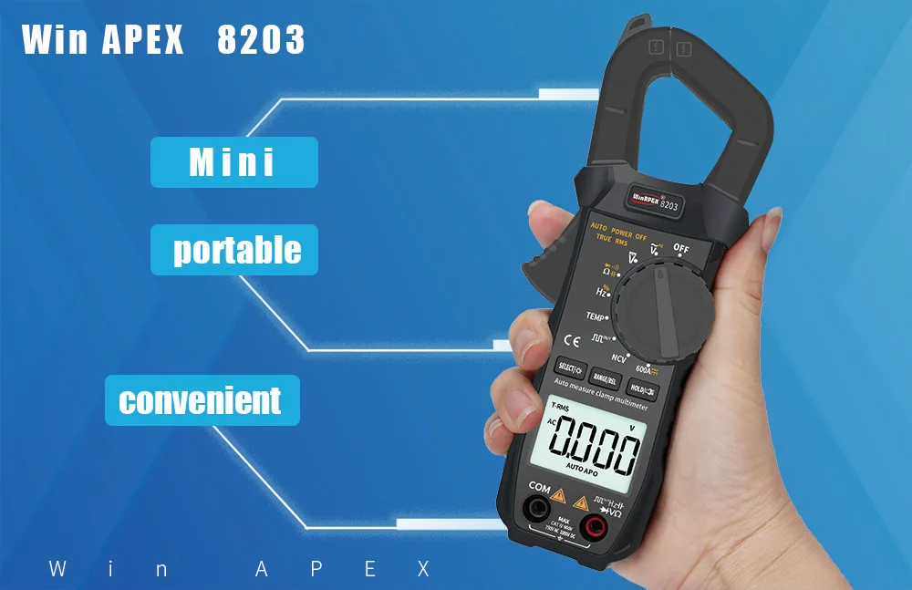 New DC AC Current 600A Digital Clamp Meter Multi-function multimeter Testr With Voltage resistance capacitor voltage detector