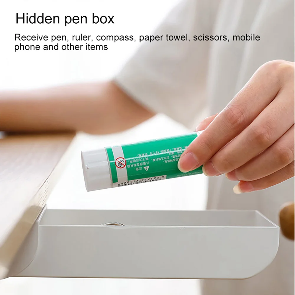 Самоклеющиеся под стол ящик Органайзер для макияжа настольная коробка хранения