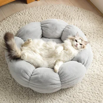 

fashion Pet Dog Bed Comfortable Donut Cuddler Round Dog Kennel Soft Washable Dog and Cat Cushion Bed Winter Warm mat hot sale